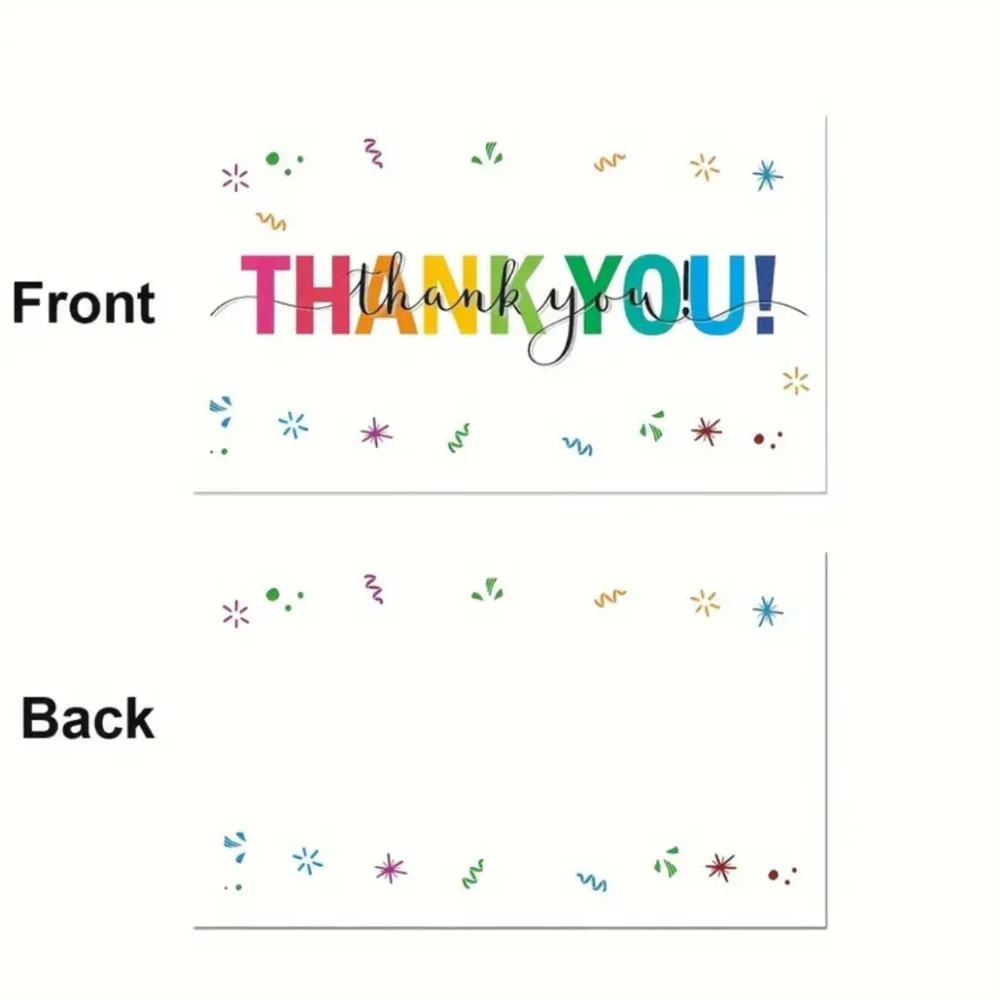 100 Pc pack Thank You Cards and Stickers